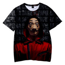 Camisetas populares De La Casa De Papel para niños, ropa Harajuku De La Serie De Televisión De San Valentín Dalí, Money Heist 2024 - compra barato