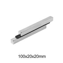 1PC 100x20x20 Powerful Magnets 100mmX20mm N35 Neodymium Magnet 100x20x20mm Permanent NdFeB Magnet 100*20*20 mm  Big Sheet Magnet 2024 - buy cheap