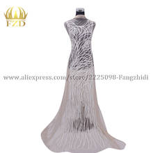 FZD 1 Definir sew em Strass Elegante Pedra de Cristal Frisado Patches para Material do Vestido Formal Vestidos de Casamento Ofício DIY Guarnição 2024 - compre barato