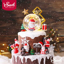 Santa Claus Elk Snowman Christmas Cake Toppers Tree Deer Shoe Happy New Year Decorations Party Baking Supplies Kid Love Gifts 2024 - buy cheap