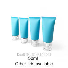 50g Matte Blue Empty Plastic Cosmetic Container 50ml Cream Squeeze Soft Tube Travel Body Lotion Packaging Bottle Free Shipping 2024 - buy cheap