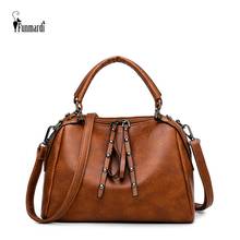 FUNMARDI Vintage Soft Women Bag PU Leather Shoulder Bag Rivet Tassel Female Handbag Brand Crossbody Bag Lady 2022 New WLHB3093 2024 - buy cheap