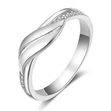 Personalized Engraved 2 Names Ring with Cubic Zirconia Silver Color Engagement Wedding Rings for Women 2024 - buy cheap