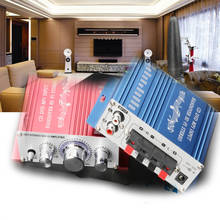KYYSLB-miniamplificador de Audio para coche, dispositivo HiFi de 2,0 canales, 12,5x10x4,2 cm, 75DB, 20-20KHZ, rojo, azul, Clase AB, DC12V, 20W x 2 HY2001 2024 - compra barato
