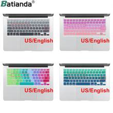 Gradient Ombre Colors US layout Keyboard Cover Silicone Skin for MacBook Pro 13" 15" 17" Retina & Old Air 13.3 inch A1466 2024 - buy cheap