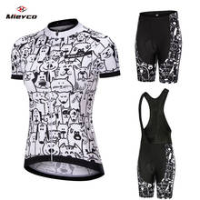 Conjunto de camisa de ciclismo feminina, roupa de desenho animado para mountain bike, uniformes de ciclismo, roupas de verão para mulheres, camisas de bicicleta mtb 2024 - compre barato