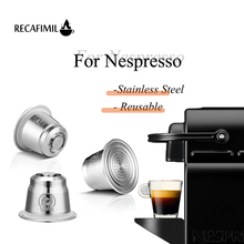 Кофейная капсула из нержавеющей стали для кофеварки Nespresso, кофейный фильтр эспрессо, многоразовая кофейная чашка, корзина 2024 - купить недорого