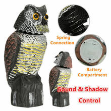 Hot Sale Realistic 360 Degree Rotating Bird Repellent Fake Owl Decoy Bird Scarer For Pest Control Scarecrow Garden Yard Decor 2024 - buy cheap