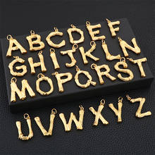 26 colgantes del alfabeto inglés de acero de titanio para Europa y América, accesorios colgantes con letras de bambú, exagerados, a la moda 2024 - compra barato