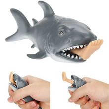 Plastic Creative Anti Stress Squeeze Toys Hungry Shark With Out Surfer Leg Toy Stress Relief Funny Spoof Trick Gift Random Color 2024 - buy cheap