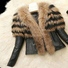 2021 Autumn Winter Women's Faux Fur Coat Jacket Female Slim Fit PU Leather Fur Coats Fluffy Outerwear Jackets new 2024 - buy cheap