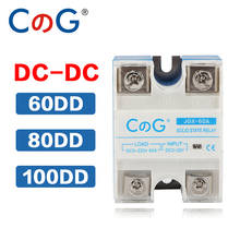 CG белый 60 А 80 А 100 А DD SSR однофазный радиатор постоянного тока с управлением для 3-32 В постоянного тока до 5-220 В постоянного тока SSR-100DD 60DD 80DD твердотельное реле 2024 - купить недорого
