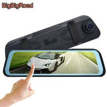 BigBigRoad Car DVR Dash Camera Stream RearView Mirror For Jeep Grand Cherokee Wrangler Unlimited Rubicon Sahara Compass Patriot 2024 - buy cheap