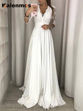 Sexy Long Dress Women Solid Lace V Neck Francais High Street Dance Wedding Prom Party Night Fashion Dresses Vestidos 2024 - buy cheap