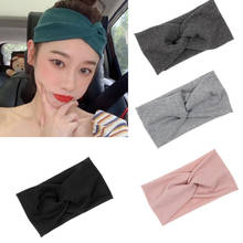 3Pcs/set Women Headband Solid Color Elastic Twist Knotted Knitted Wide Turban Girls Children Headbands Hair Bands Accessories 2024 - buy cheap