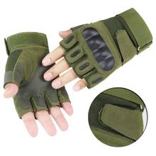 Тактические жесткие перчатки на концах пальцев, мужские армейские военные Военные перчатки без пальцев, охотничьи перчатки для стрельбы, страйкбола, пейнтбола, на открытом воздухе 2024 - купить недорого