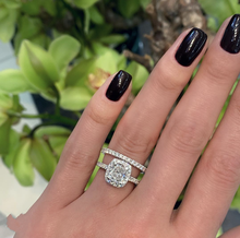 Anillo clásico de Plata de Ley 925 para mujer, conjunto de anillos cuadrados con diamantes de 4 quilates, joyería de gemas de topacio para cóctel de compromiso de boda 2024 - compra barato