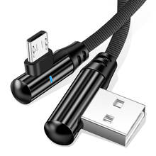 90 Degree Design Micro USB Cable 3A Fast Charging Data Cord For Xiaomi Redmi Note 4 5 Android Mobile Phone Microusb Charger Wire 2024 - buy cheap