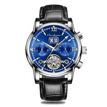 POEDAGAR 2021 Новый Для мужчин s часы синий автоматические механические часы Для мужчин Топ Роскошные Брендовые Часы с подсветкой, Водонепроницаемый хронограф часы 2024 - купить недорого