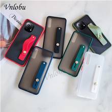 Wristband Matte Transparent Phone Case For Xiaomi MI 11 9T CC9 Pro A3 10T Lite 10 Ultra Case Stand Holder Shockproof Back Cover 2024 - buy cheap