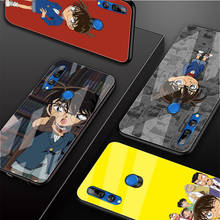 Capa de celular em vidro temperado com detecção de anime para conhonor 8x 9 10i 20i 20lite 20pro 30 pro 2024 - compre barato