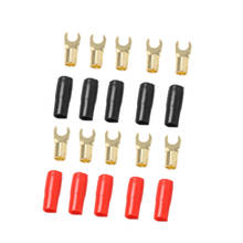 5 Pairs 8 AWG Car Audio Fork Terminal Wiring Connector Gold-plated Durable 2024 - buy cheap