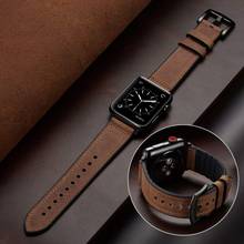 Ремешок силиконовый и кожаный для Apple watch 5 band 44 мм 40 мм iWatch 42 мм 38 мм, браслет для Apple watch series 5 4 3 2 1 44 2024 - купить недорого