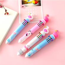 Lovely Cartoon 10Colors Multicolor Ballpoint Pen Multifunction Ball Pen For 10 Colors Creative Stationery School Office Supplies 2024 - buy cheap