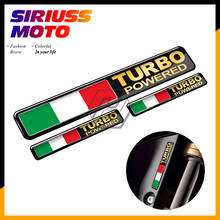 3D Italy Flag Turbo Powered Sticker Motorcycle Tank Decal Car Tail Turbo Stickers 2024 - buy cheap