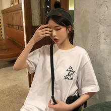 2020 faculdade carta impressão camiseta feminino coreano harajuku camisetas femininas topos japonês kawaii senhoras ulzzang roupas para mulher 2024 - compre barato
