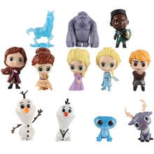 Bonecos da rainha da neve, elsa e anna, frozen 2, 12 espaços, 3-5cm, figuras de ação, brinquedos de pvc, coleção de brinquedos de anime, presentes para crianças 2024 - compre barato