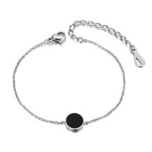 Fashion White/Black Shell Charm Bracelet Bangle For Women Girl Stainless Steel Link Chain Bohemia Beach Jewelry B19022 2024 - buy cheap