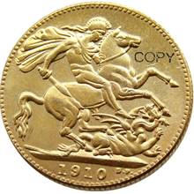 Коллекция 1910 года, эдвард VII, монета с лондонским мятным блеском, превосходная копия монеты 2024 - купить недорого