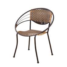 1Set 2pcs Rattan Weave Leisure Chair Simple PE Rattan Steel Frame Balcony Living Room Chair Moon Shape Backrest For Adult M/L 2024 - buy cheap