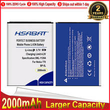 HSABAT 0 цикл 2000mAh BP-5L аккумулятор для Nokia 770, 7700, 7710, 9500, E61, E62, N800, N92 Высокое качество Замена аккумулятора 2024 - купить недорого