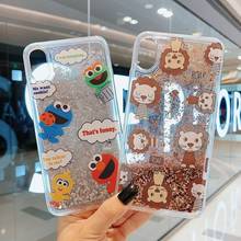 Cartoon quicksand mobile phone case for iPhone SE 2020 11 Pro X XS Max XR 6 6s 7 8 Plus cute transparent back cover 2024 - buy cheap