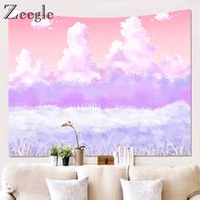 Zeegle Tapestry Wall Hanging Hippie Beach Rug Polyester Kitchen Tablecloth Home Art Psychedelic Tapestry Picnic Mat Beach Towel 2024 - buy cheap
