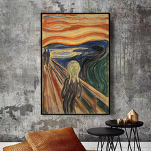 Edvard Munch Scream, pintura al óleo abstracta clásica sobre lienzo, sala de estar de pared para imágenes, decoración de Cuadros 2024 - compra barato