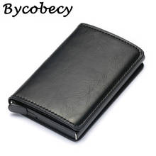 BISI GORO Credit Card Case for Men Women Business Card Holder for PU Leather Cards Purse Automatic Credit Cards Women Wallet 2024 - buy cheap