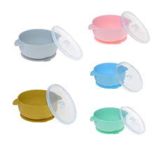 Baby Suction Plate Silicone Feeding Tableware Soft Lid Dinnerware Kids Toddler Assist Dishes BPA Free High Quality Silicone 2024 - buy cheap