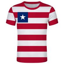 Liberia tshirt verão camisas pessoais masculinas personalizadas emblema da bandeira feita nome do logotipo número design vestuário 2024 - compre barato