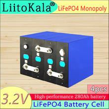 LiitoKala 4PCS 3.2V 280Ah lifepo4 battery DIY 12V 280AH rechargeable battery pack for E-scooter RV Solar Energy storage system 2024 - buy cheap