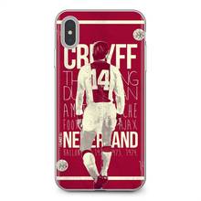 For iPhone 11 Pro 4 4S 5 5S SE 5C 6 6S 7 8 X XR XS Plus Max For iPod Touch Silicone Cover Dutch footballer Johan Cruyff 2024 - buy cheap