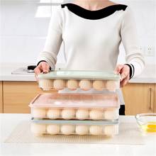 Caja de almacenamiento de huevos para refrigerador, contenedor de plástico para alimentos, soporte para Dumplings, organizador para el hogar 2024 - compra barato