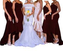 Vestido de festa cauda de sereia, longo, elastano, alças espaguete, casamento, convidado, noiva, vestido, festa 2024 - compre barato