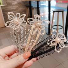 Женские заколки для волос с жемчугом и цветком, летние пляжные вечерние заколки для волос в Корейском стиле, 2020 2024 - купить недорого