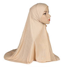 H111 высокое качество Средний размер мусульманский хиджаб Амира с мерцающим натяжением исламский шарф головной платок Молящиеся шарфы 2024 - купить недорого
