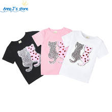 Girls Summer T shirts cotton t shirts Reversible Sequin design tops for 2-7 year kids o-neck shirts baby girl clothes ZX399 2024 - buy cheap