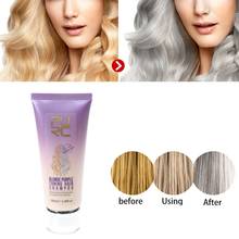 Champú morado que elimina los tonos de cabello amarillo, neutraliza el cabello, naranja y verde, aspecto plateado, para salón, hogar, X7YB 2024 - compra barato