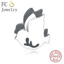 Fc jewelry pingentes originais para bracelete, autênticos 925 de prata, animais da paz, pombos, contas para fazer berloque, diy 2024 - compre barato